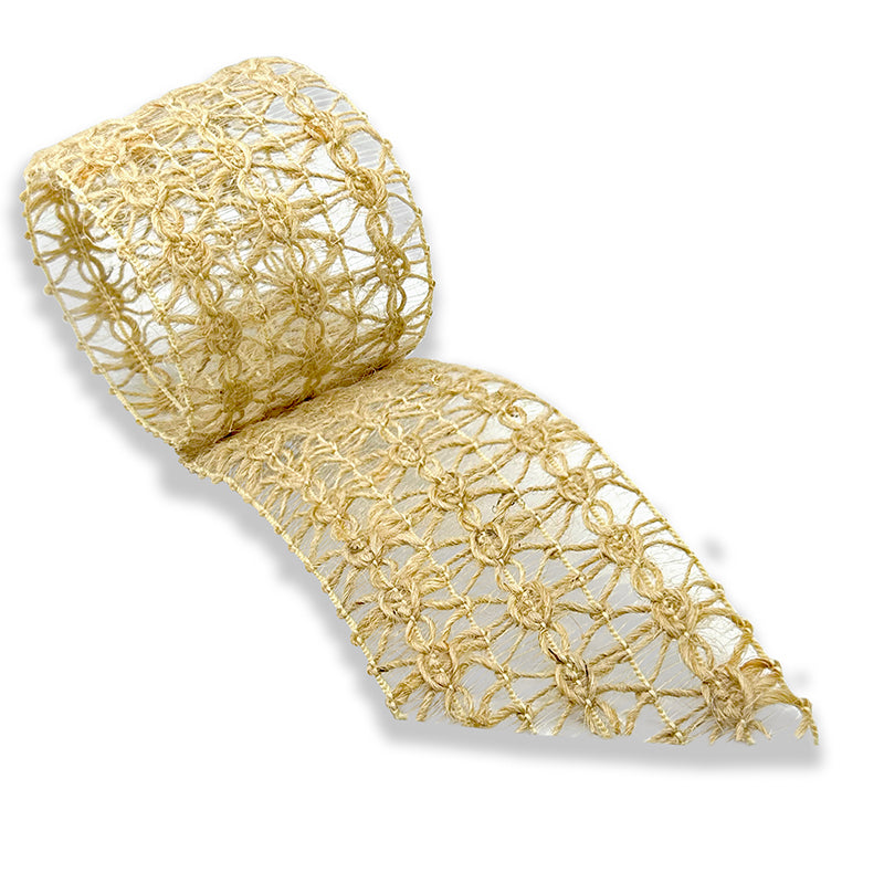 FITA ARAMADA DE JUTA CROCHÊ - AA FITAS DECOR