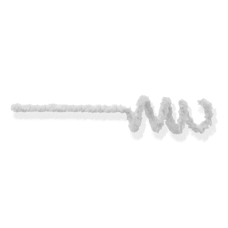Chenille Colorido com 6MM/3M - Branco | Chenille