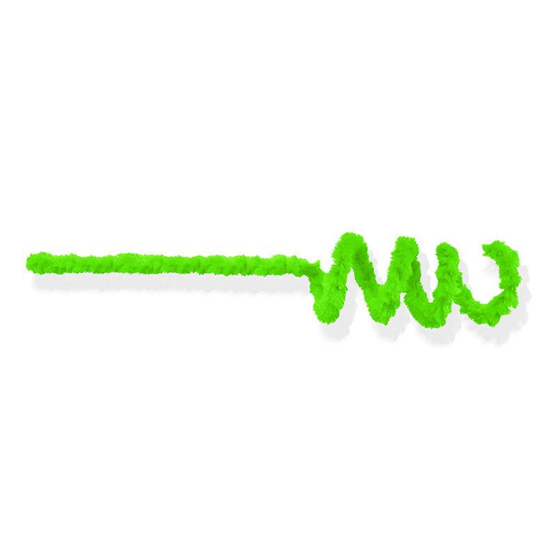 Chenille Colorido com 6MM/3M - Verde fosforescente | Chenille