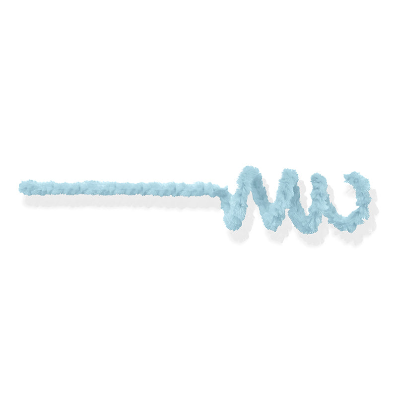 Chenille Colorido com 6MM/3M - Azul claro | Chenille