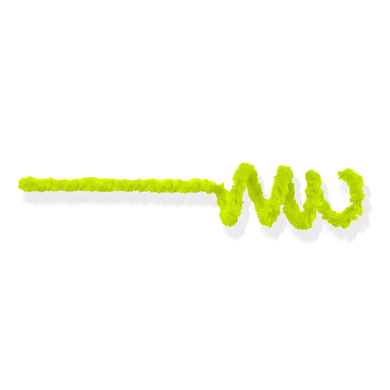 Chenille Colorido com 6MM/3M - Amarelo fosforescente | Chenille