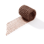 Tela Aramada Metalizada com Poliéster Sudy - Chocolate | Tela Decorativa
