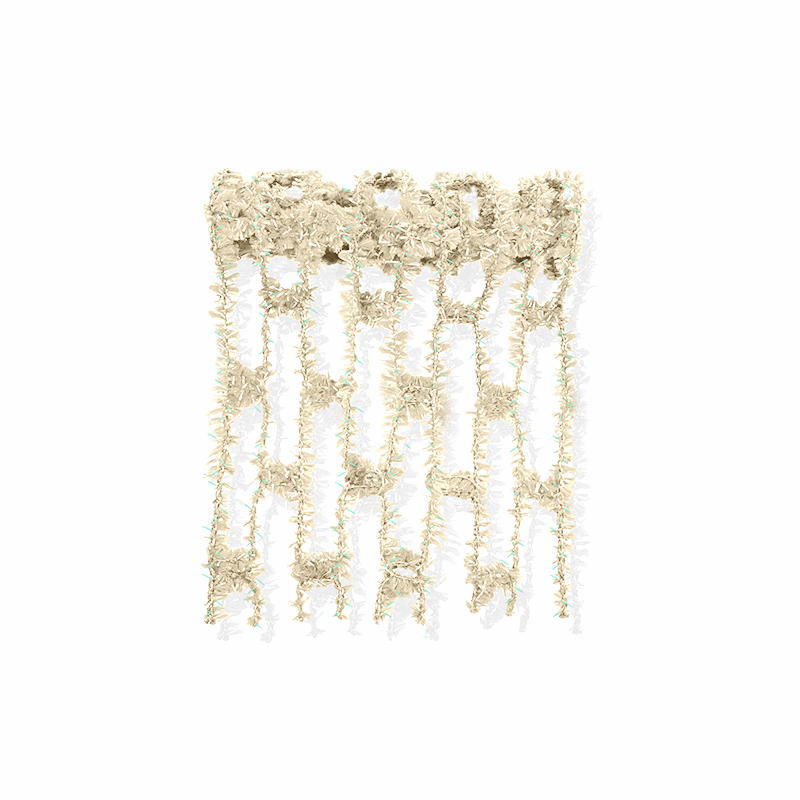 Tela Aramada de Poliéster Favo de 100MM/5M - NATURAL | Tela Decorativa
