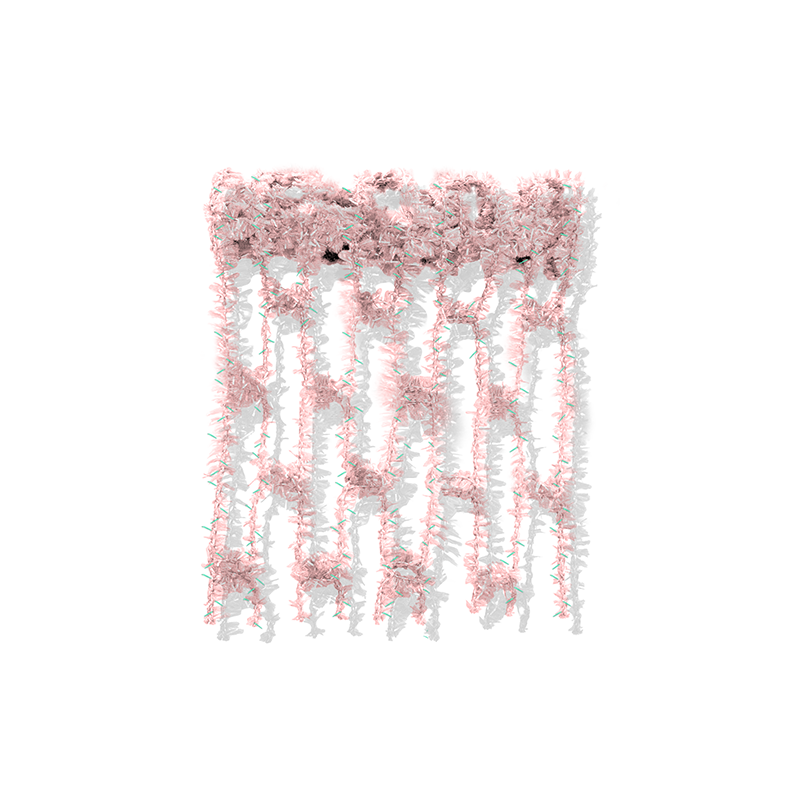 Tela Aramada de Poliéster Favo de 100MM/5M - ROSA CLARO | Tela Decorativa