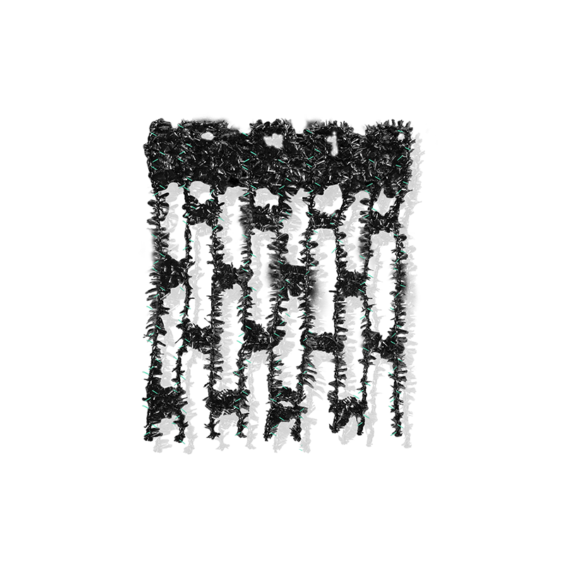 Tela Aramada de Poliéster Favo de 100MM/5M - PRETO | Tela Decorativa