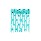 Tela Aramada de Poliéster Favo de 100MM/5M - AZUL CELESTE | Tela Decorativa