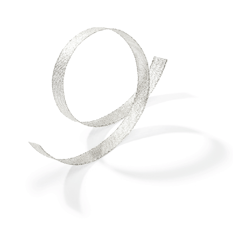 Fita Aramada Metalizada Luna de 15MM/9.15M - PRATA | Fita Aramada