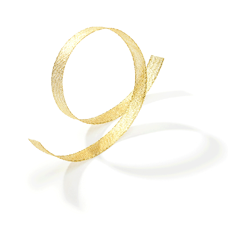 Fita Aramada Metalizada Luna de 15MM/9.15M - OURO | Fita Aramada