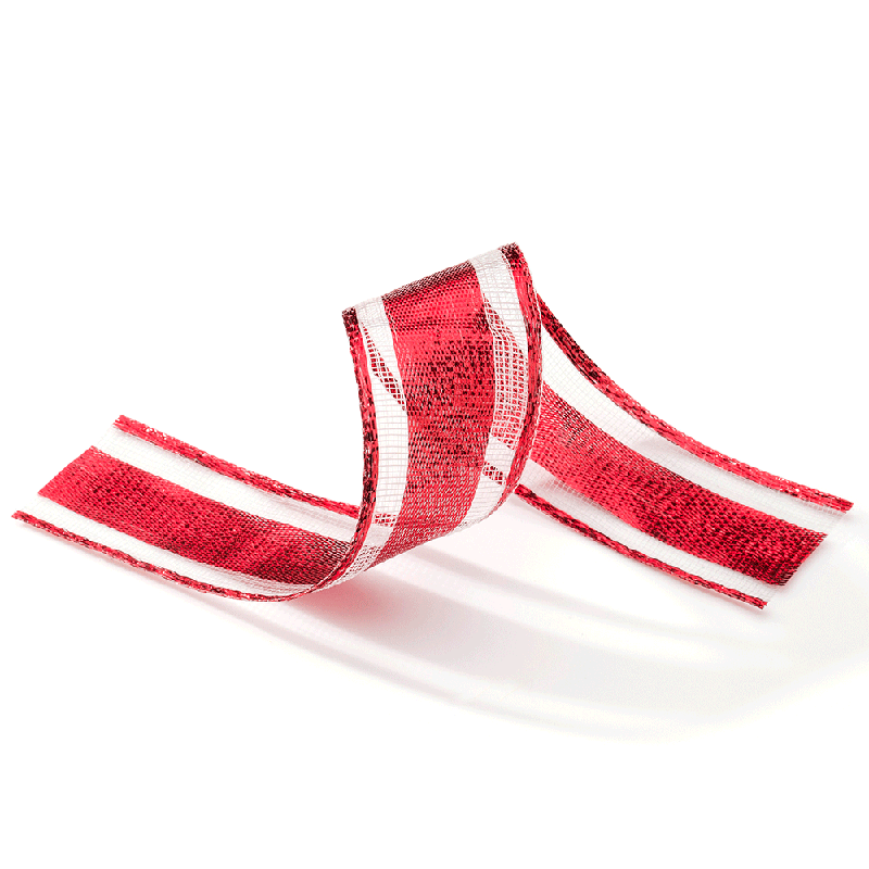 Fita Aramada Metalizada Fro 35mm/9,15m — Laços e Arranjos Florais - Vermelho | Fita Aramada