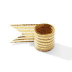 Fita Aramada Metalizada Linhas - Ouro | Fita Aramada