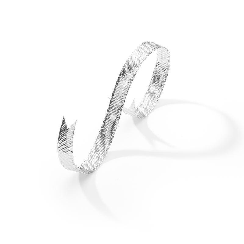 Fita Aramada Metalizada Brilho 10MM - Silver | Fita Aramada