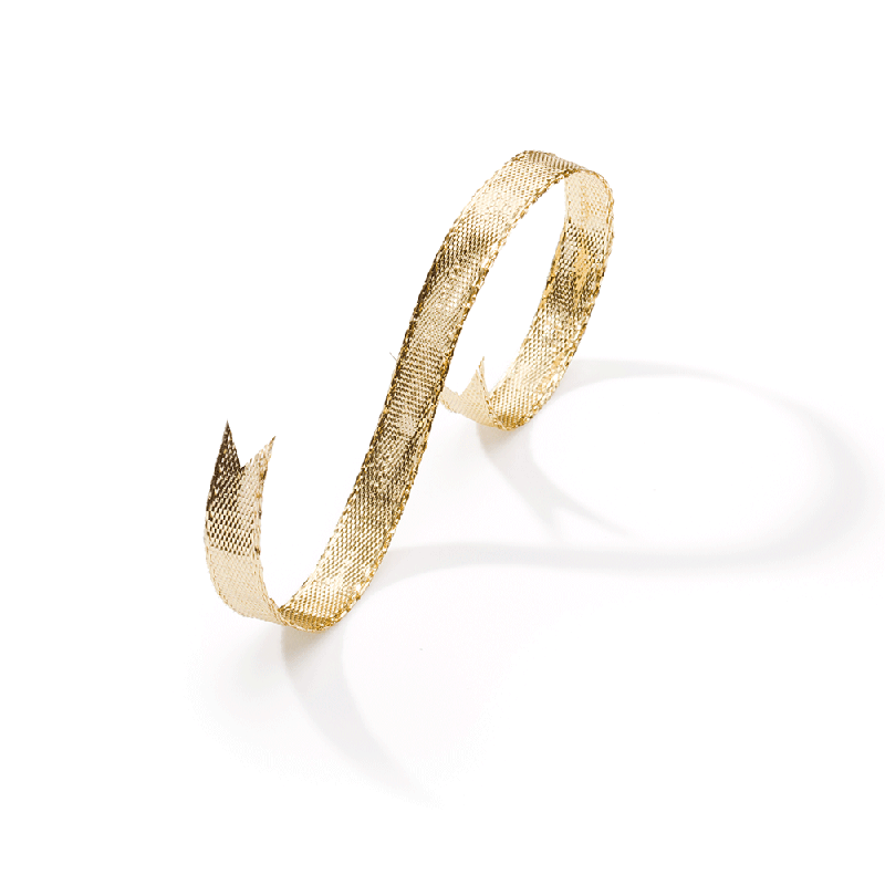 Fita Aramada Metalizada Brilho 10MM - Ouro | Fita Aramada