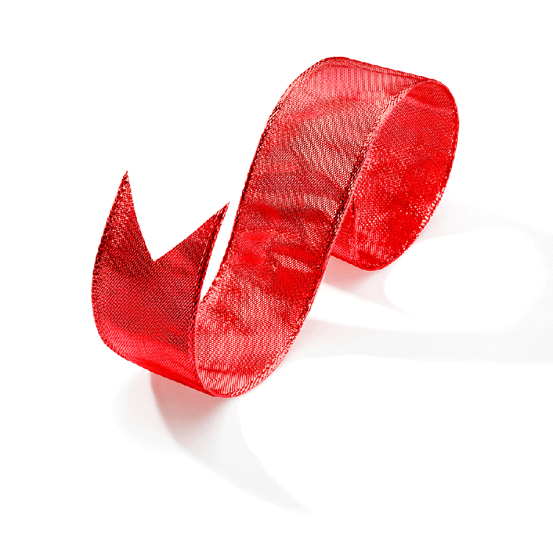 Fita Aramada Metalizada Brilante 35MM - Vermelho | Fita Aramada