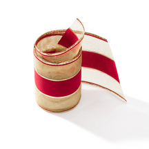 FITA ARAMADA METALIZADA COM POLIÉSTER BELA 100MM/9.15 - AA FITAS DECOR