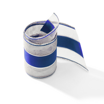 FITA ARAMADA METALIZADA COM POLIÉSTER BELA 100MM/9.15 - AA FITAS DECOR