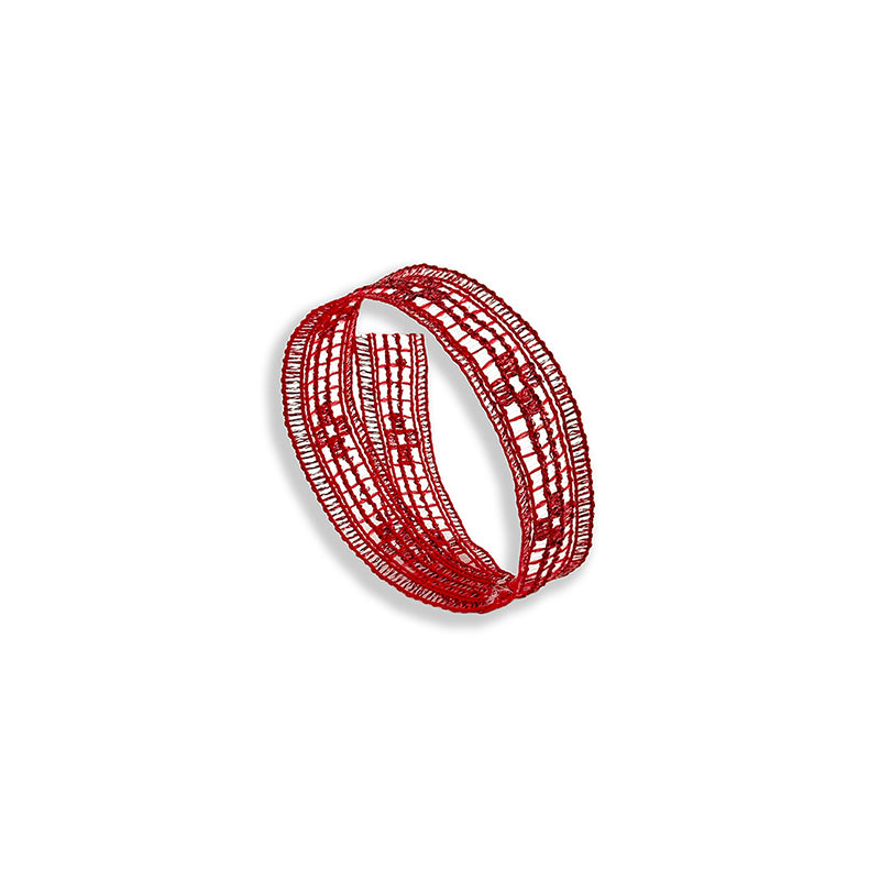 Tela Aramada Flores - Vermelho | Tela Decorativa