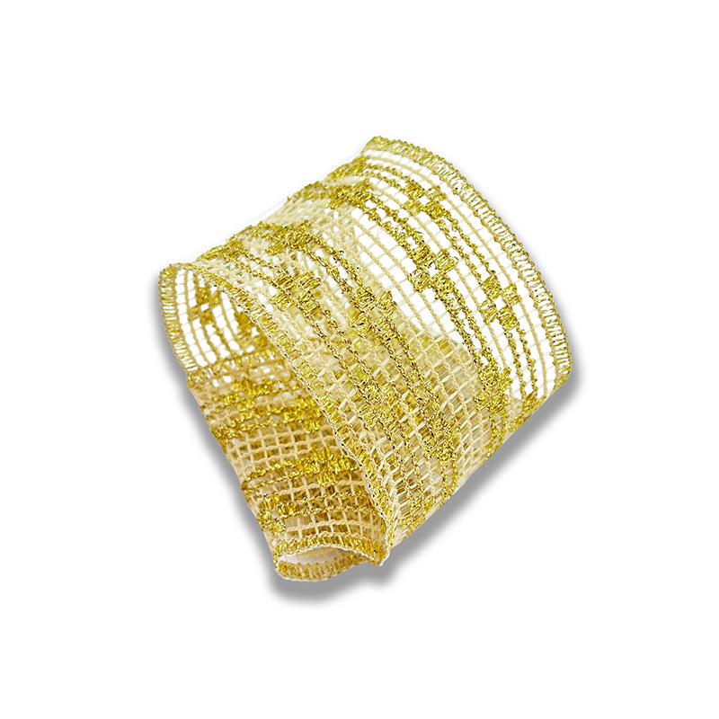 Tela Aramada Flores - Ouro | Tela Decorativa