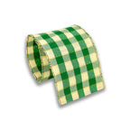 Fita Aramada Xadrez Sun 60mm/9,15m Colorida — Laços e Decoração - Verde | Fita Aramada