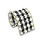 Fita Aramada Xadrez Sun 60mm/9,15m Colorida — Laços e Decoração - Preto | Fita Aramada