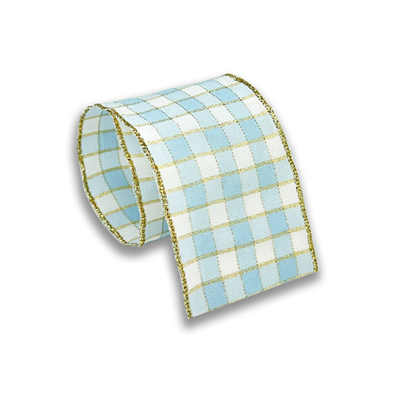 Fita Aramada Xadrez Sun 60mm/9,15m Colorida — Laços e Decoração - Detalhe 6 | Fita Aramada