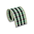Fita Aramada Xadrez Sun 60mm/9,15m Colorida — Laços e Decoração - Preto/Verde | Fita Aramada