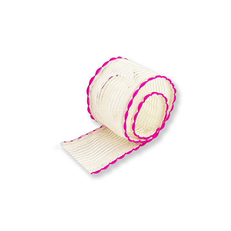 Fita Aramada de Algodão de 35MM/9.15M - Rosa Pink | Fita Aramada