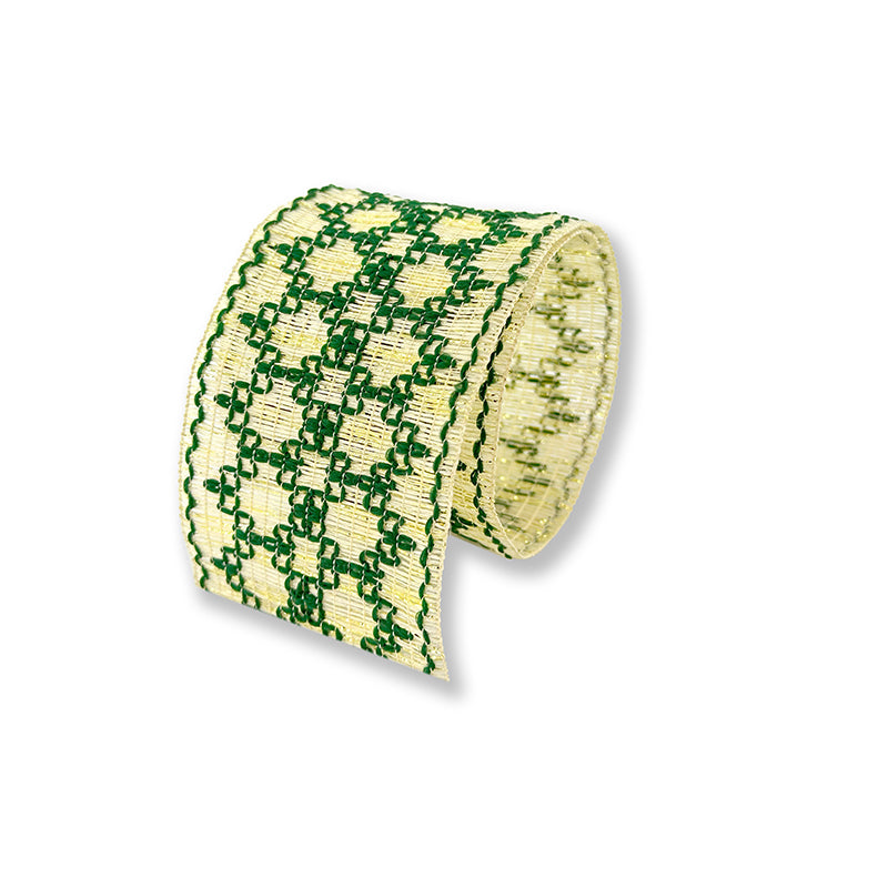 Fita Aramada Flous - Verde/Bege | Fita Aramada