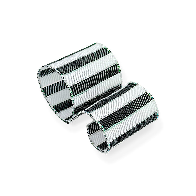 Fita Aramada Metalizada All Black 60MM/9.15M - Preto/Branco | Fita Aramada