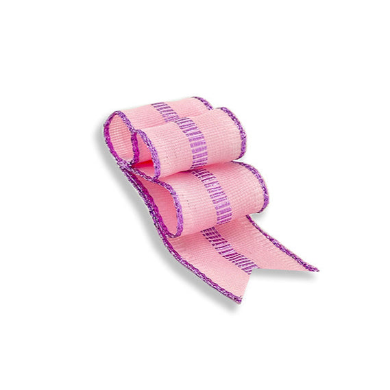 Fita Aramada Metalizada Jasmin 35mm/9,15m — Laços Brilhantes e Decoração - ROSA FOSF | Fita Aramada