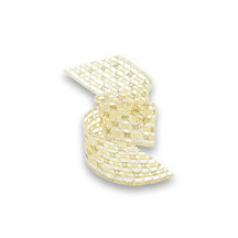 TELA ARAMADA CRISTAL COM FIO METALIZADO DE 35MM/9.15M - AA FITAS DECOR