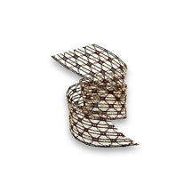 TELA ARAMADA CRISTAL COM FIO METALIZADO DE 35MM/9.15M - AA FITAS DECOR