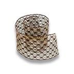 Tela Aramada Cristal com Fio Metalizado - Chocolate | Tela Decorativa
