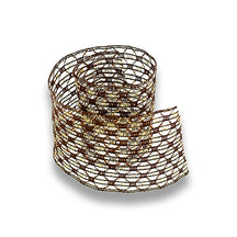 TELA ARAMADA CRISTAL COM FIO METALIZADO - AA FITAS DECOR