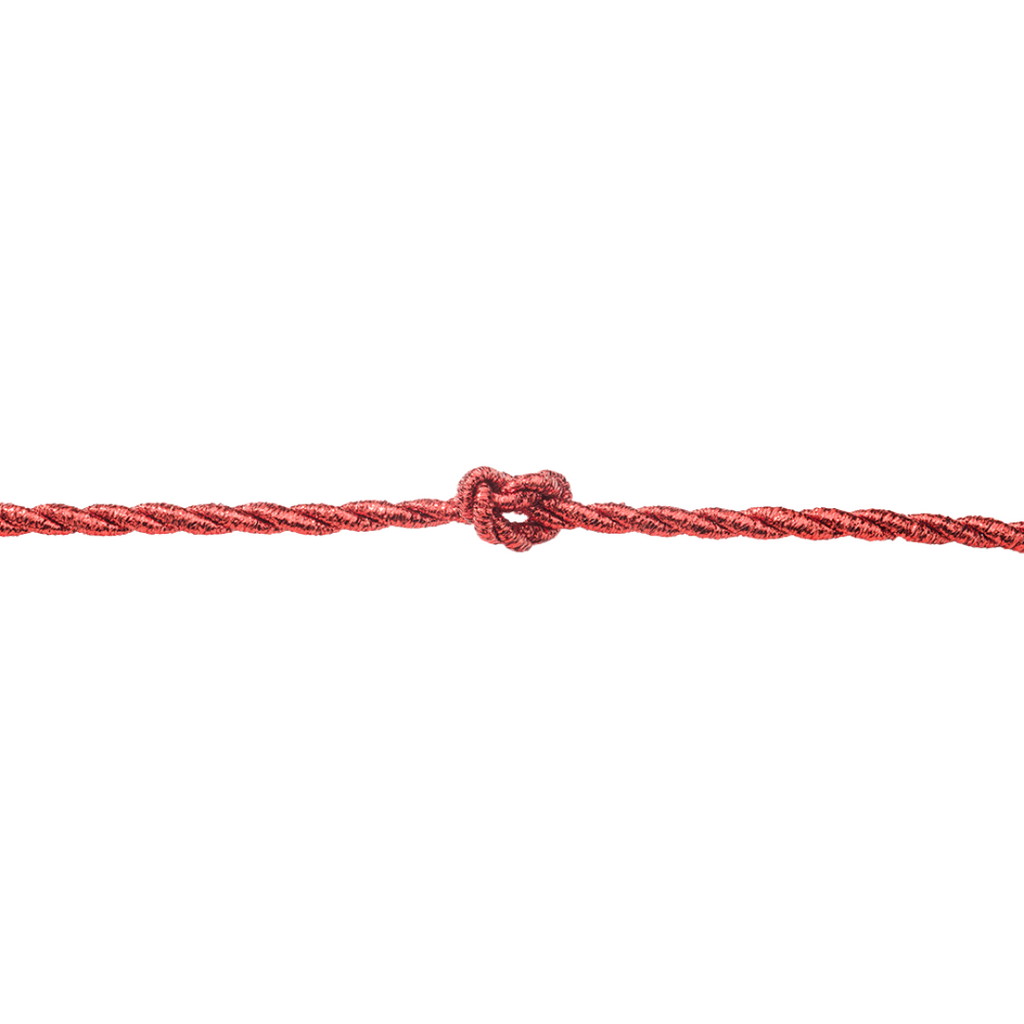 Cordão Franciscano Metalizado Mour 3mm/10m — Decoração e Artesanato - Vermelho | Cordão Decorativo