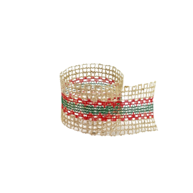 Fita de Juta Aramada Sagrado - Verde/Vermelho | Fita de Juta