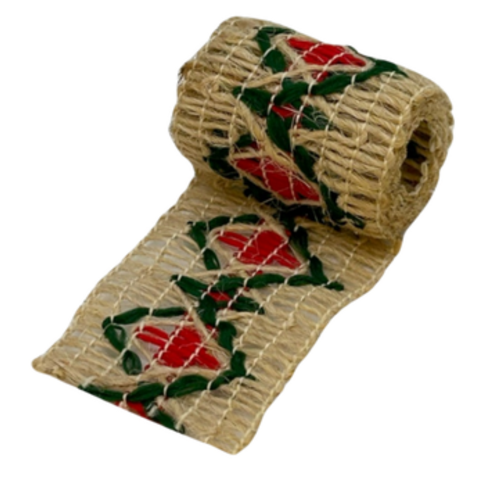 Fita de Juta Sun - Verde/Vermelho | Fita de Juta