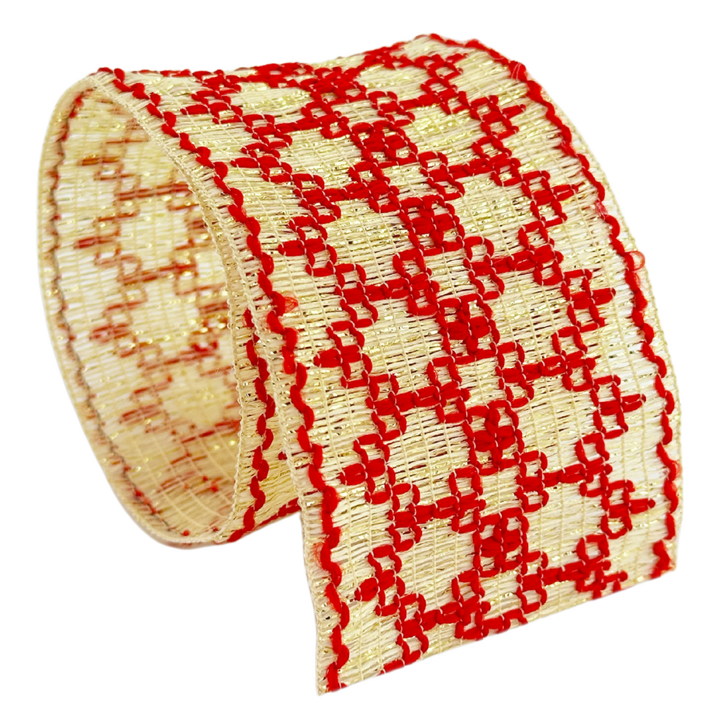 Fita Aramada Flous - Gold/Vermelho | Fita Aramada