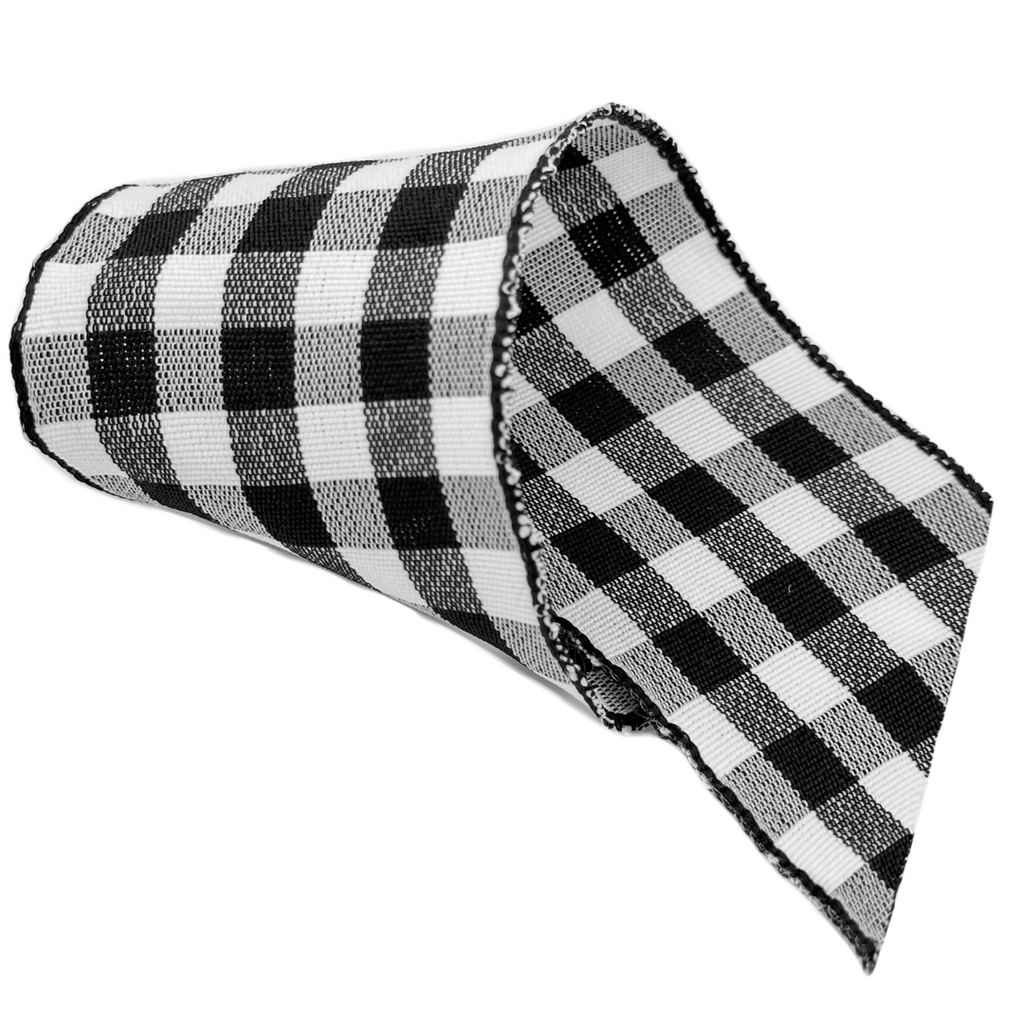 Fita Aramada Xadrez Colors 60mm/9,15m — Laços e Decoração - Preto | Fita Aramada
