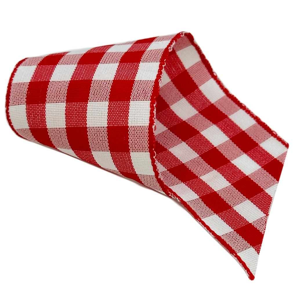 Fita Aramada Xadrez Colors 60mm/9,15m — Laços e Decoração - Vermelho | Fita Aramada