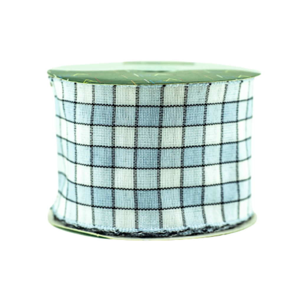 Fita Xadrez Aramada Quadrad - Azul | Fita Xadrez