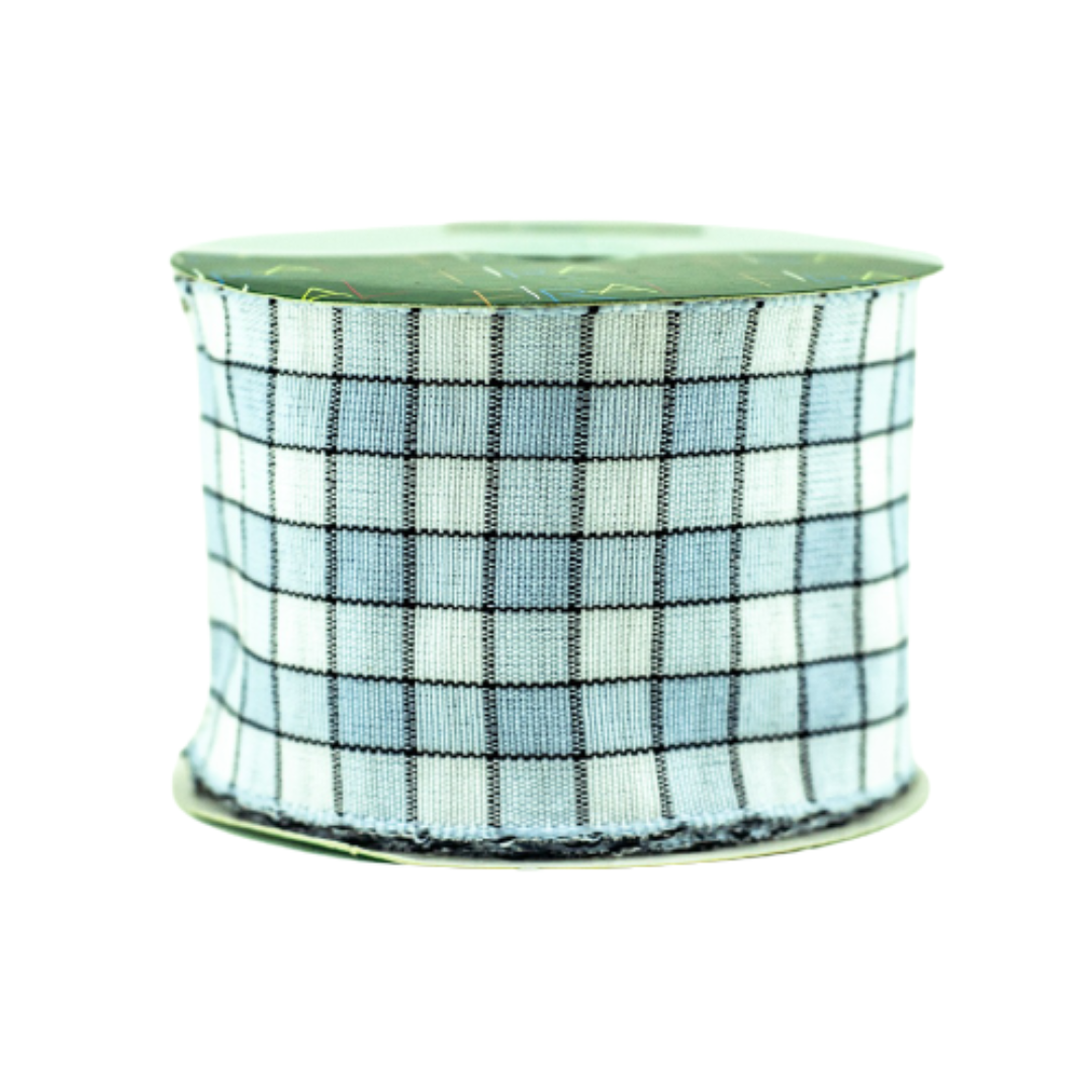 Fita Xadrez Aramada Quadrad - Azul | Fita Xadrez