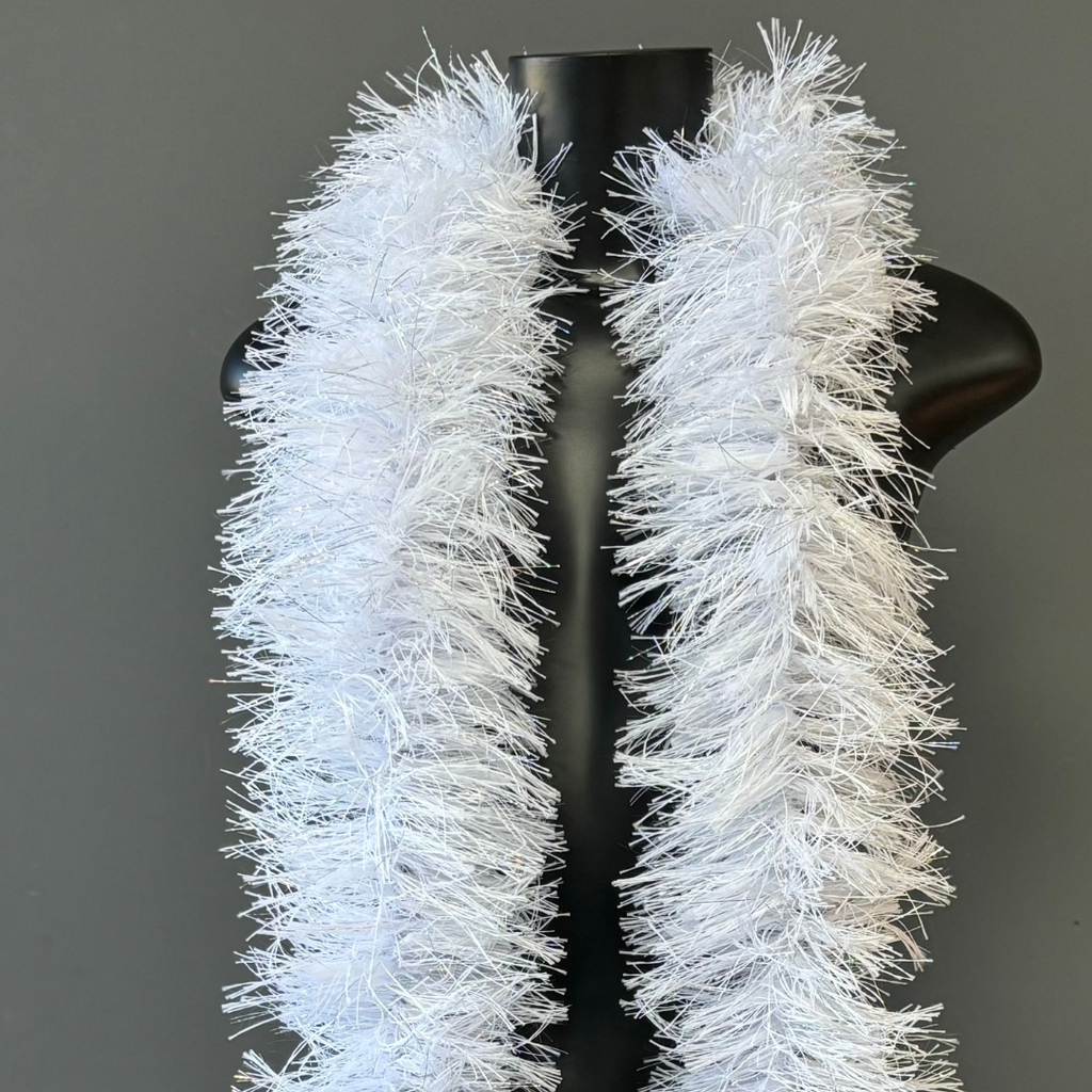 Estola Boá de Plumas 150mm/1,83m — Fantasia, Carnaval e Decoração - Branco | ESTOLA BOÁ
