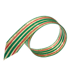 Fita Aramada Quince Dourado Natal - marrom/bege | Fita Aramada