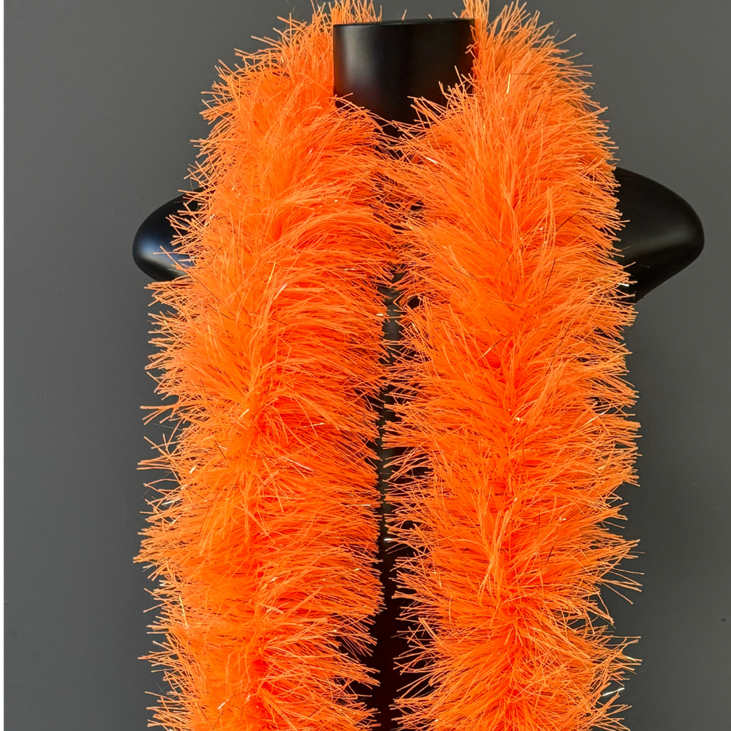 Estola Boá de Plumas 150mm/1,83m — Fantasia, Carnaval e Decoração - Laranja Claro | ESTOLA BOÁ