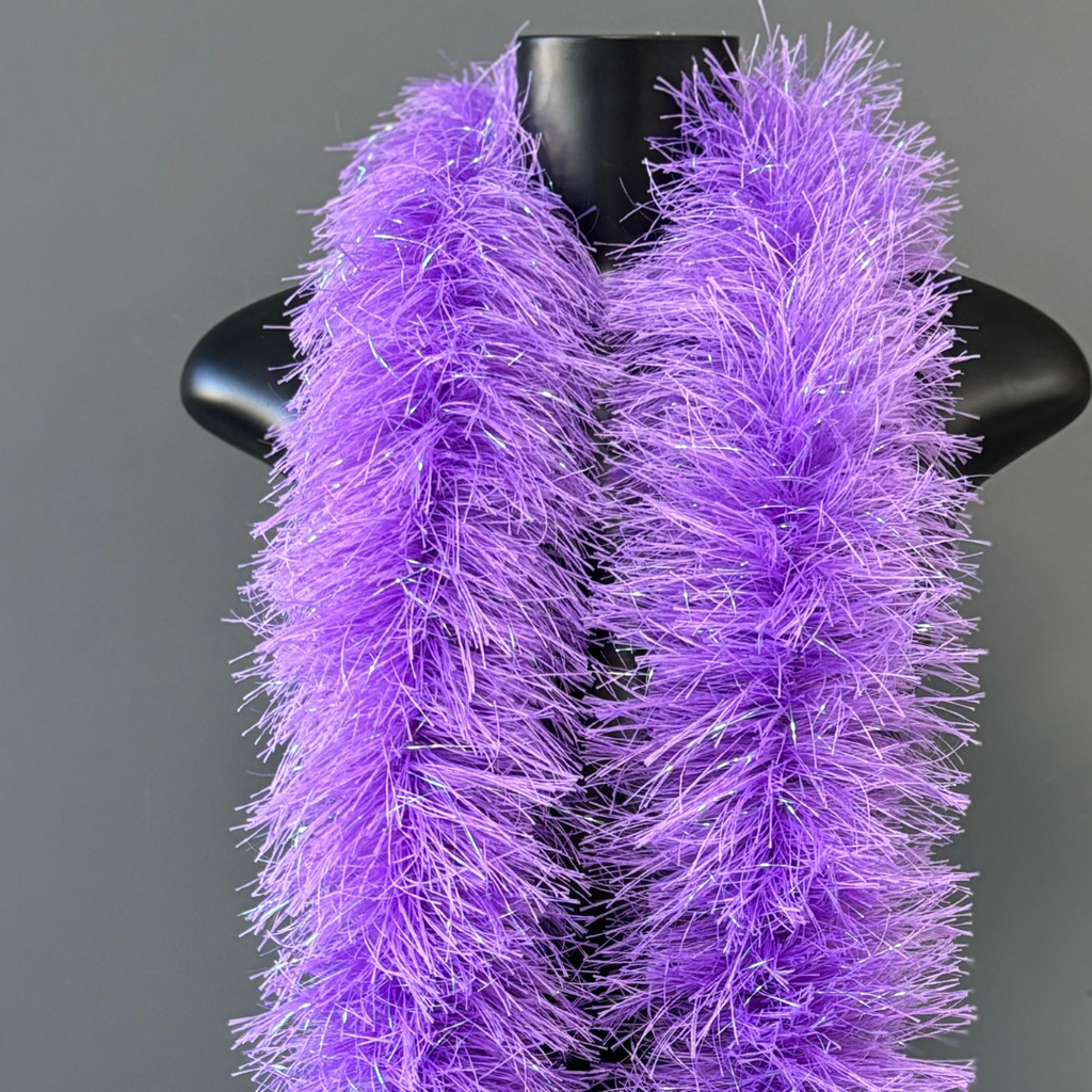Estola Boá de Plumas 150mm/1,83m — Fantasia, Carnaval e Decoração - Roxo Claro | ESTOLA BOÁ