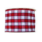 Fita Xadrez Aramada Trunzi - Vermelho | Fita Xadrez