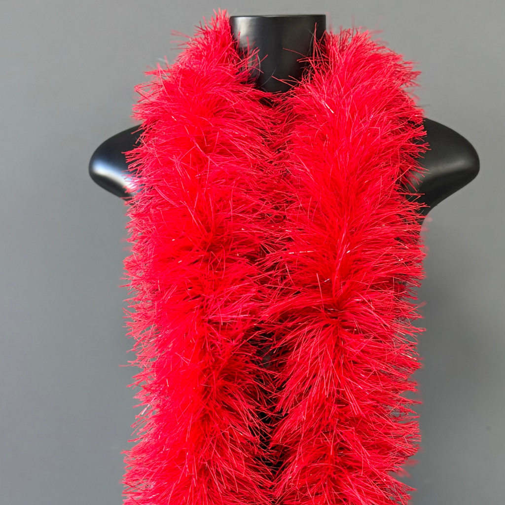 Estola Boá de Plumas 150mm/1,83m — Fantasia, Carnaval e Decoração - Vermelho | ESTOLA BOÁ